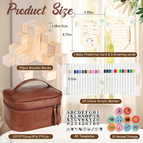 WITOROR markers for vibrant doodling on wooden blocks