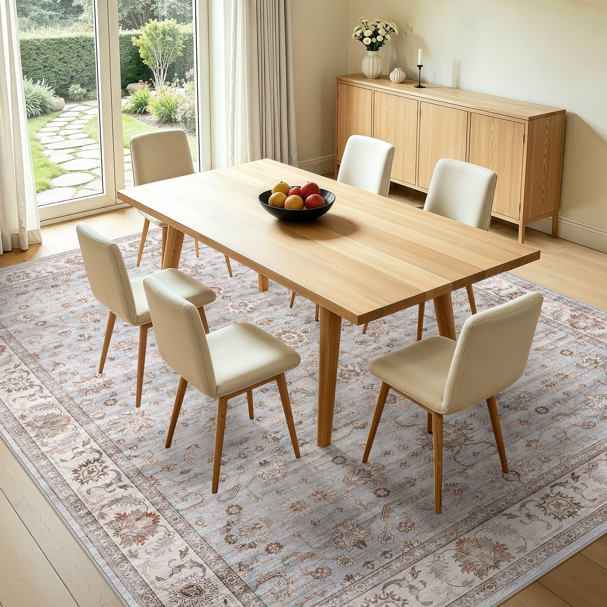 WITSHOCK non-slip backing keeps rug in place on wood or tile floors.