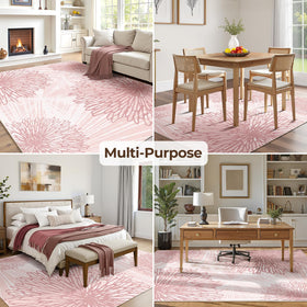 WITSHOCK living-room decor rug blends modern and boho styles.