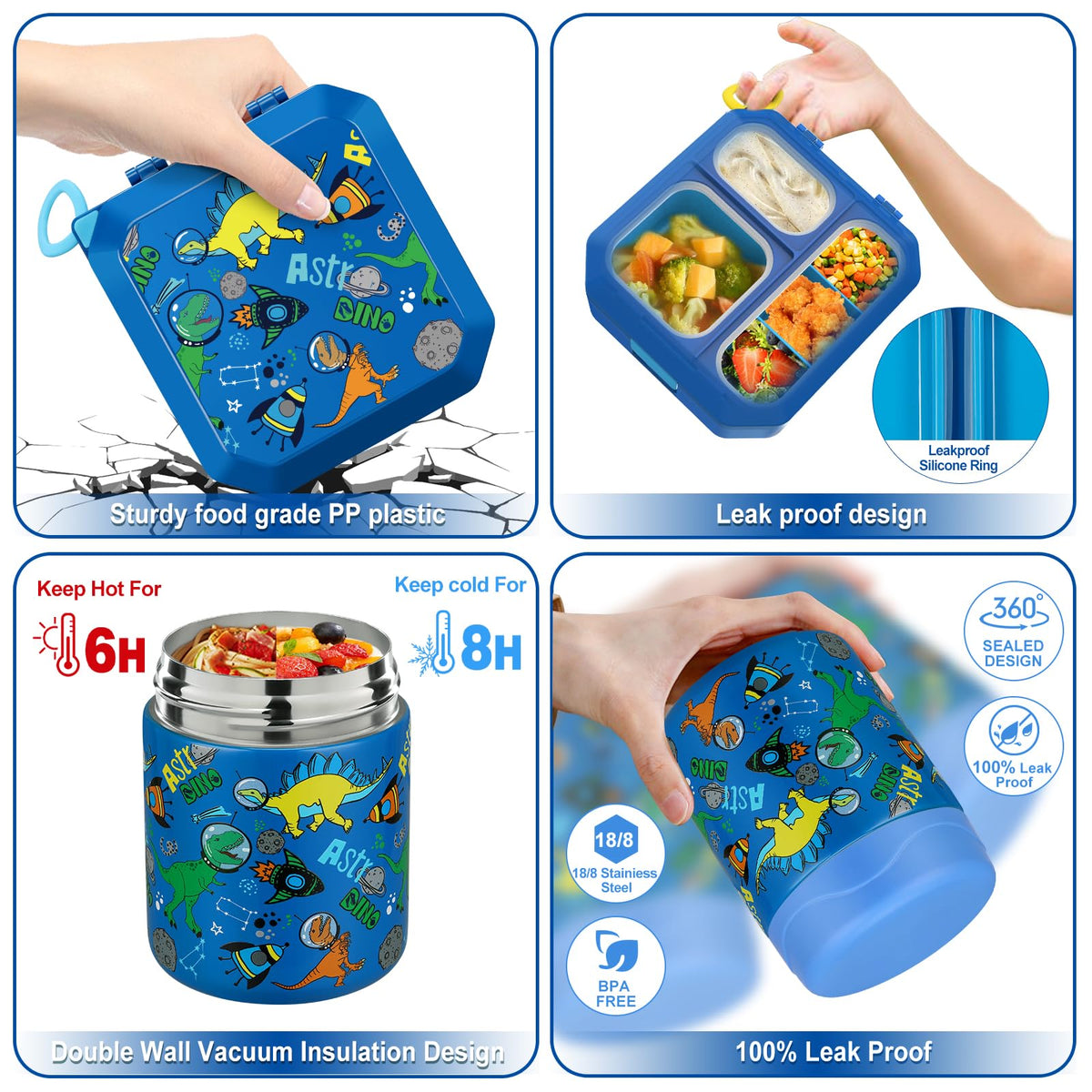 Wiwens 12oz hot food jar insulated to keep soups warm during the day