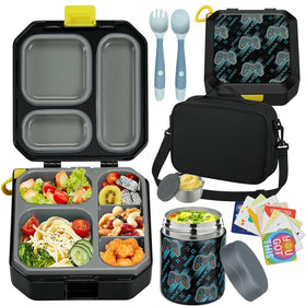 wiwens bento lunch box kids with six compartments for organized meals at school