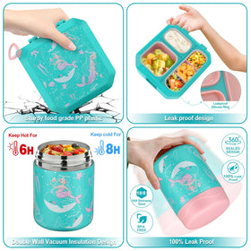 Wiwens five-compartment Bento with dividers for organized kid meals.