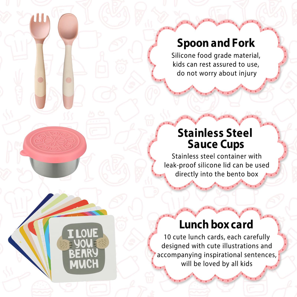 Wiwens stainless steel sauce cups help keep sauces fresh.