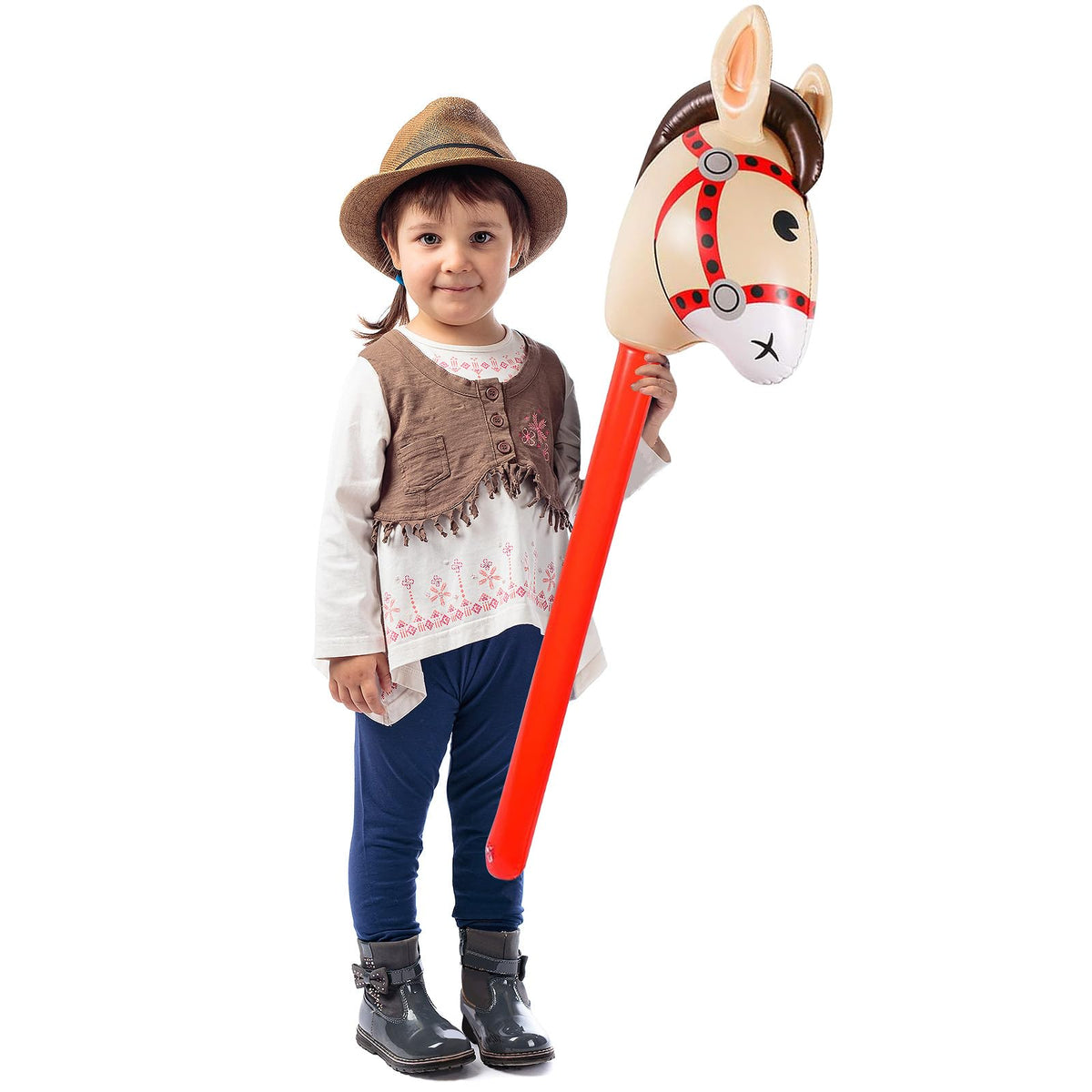 Wizzosivoor red horse head balloon adds versatile western party decor