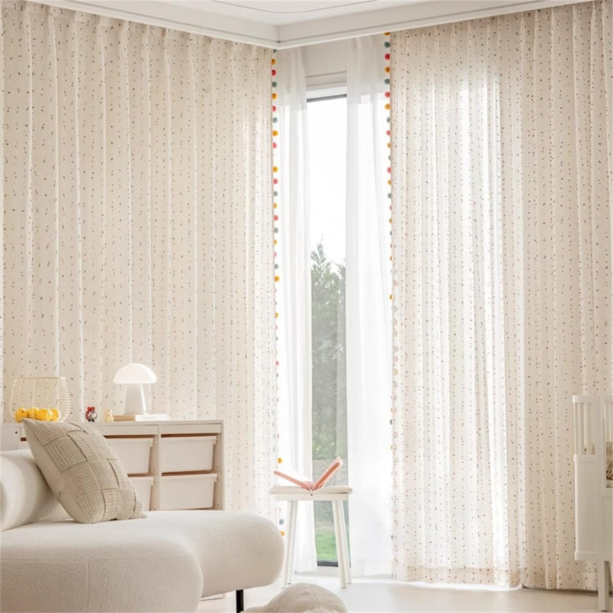 WJLQLM rod-pocket design enables quick, secure curtain installation.