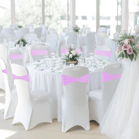 WJWHQ 100 pieces spandex chair sashes, versatile event styling