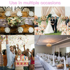 WJWHQ party chair decoration pink sashes, quick setup for guests