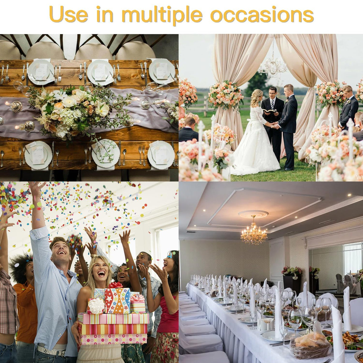 WJWHQ universal-fit chair sashes compatible with 13-19 inch chairs