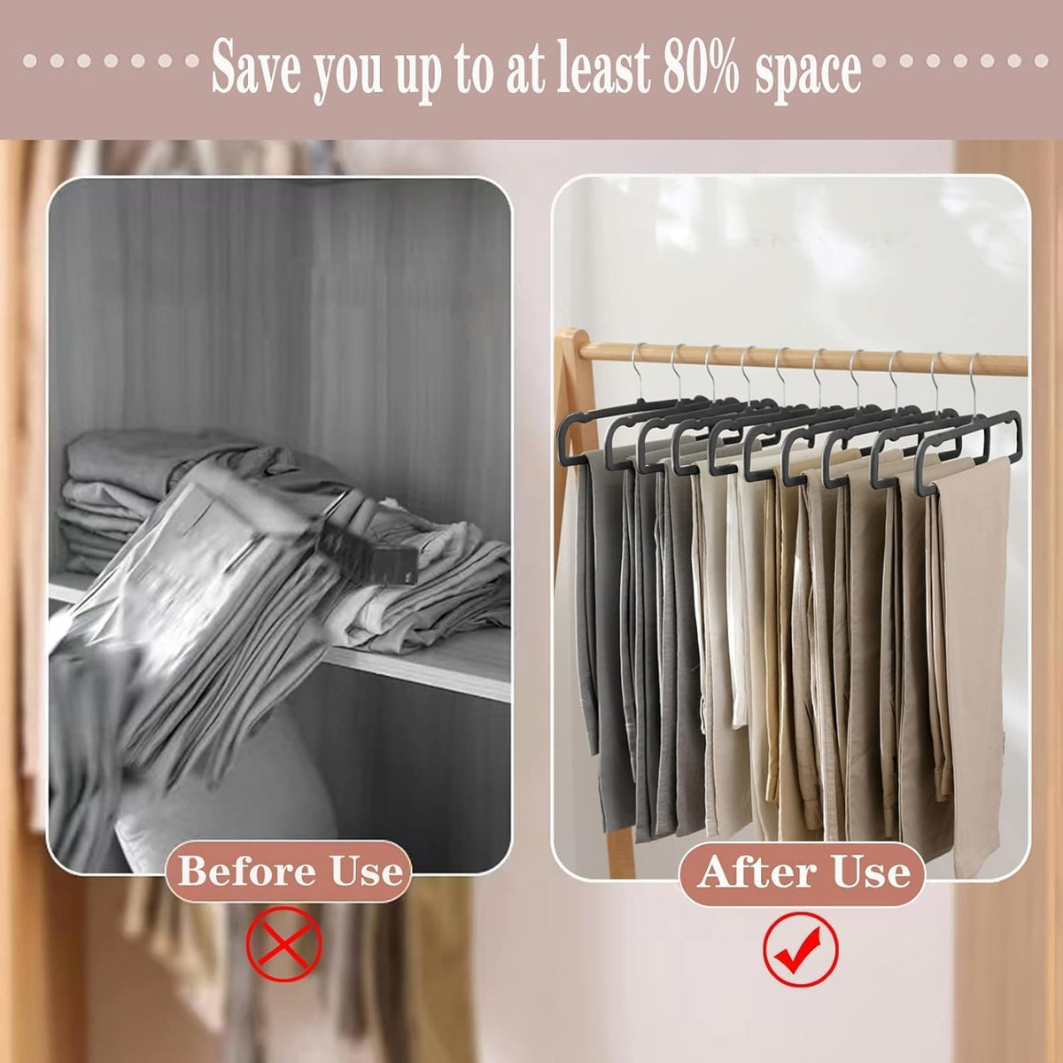 WJWSKI versatile hangers suit jeans towels linens and scarves.