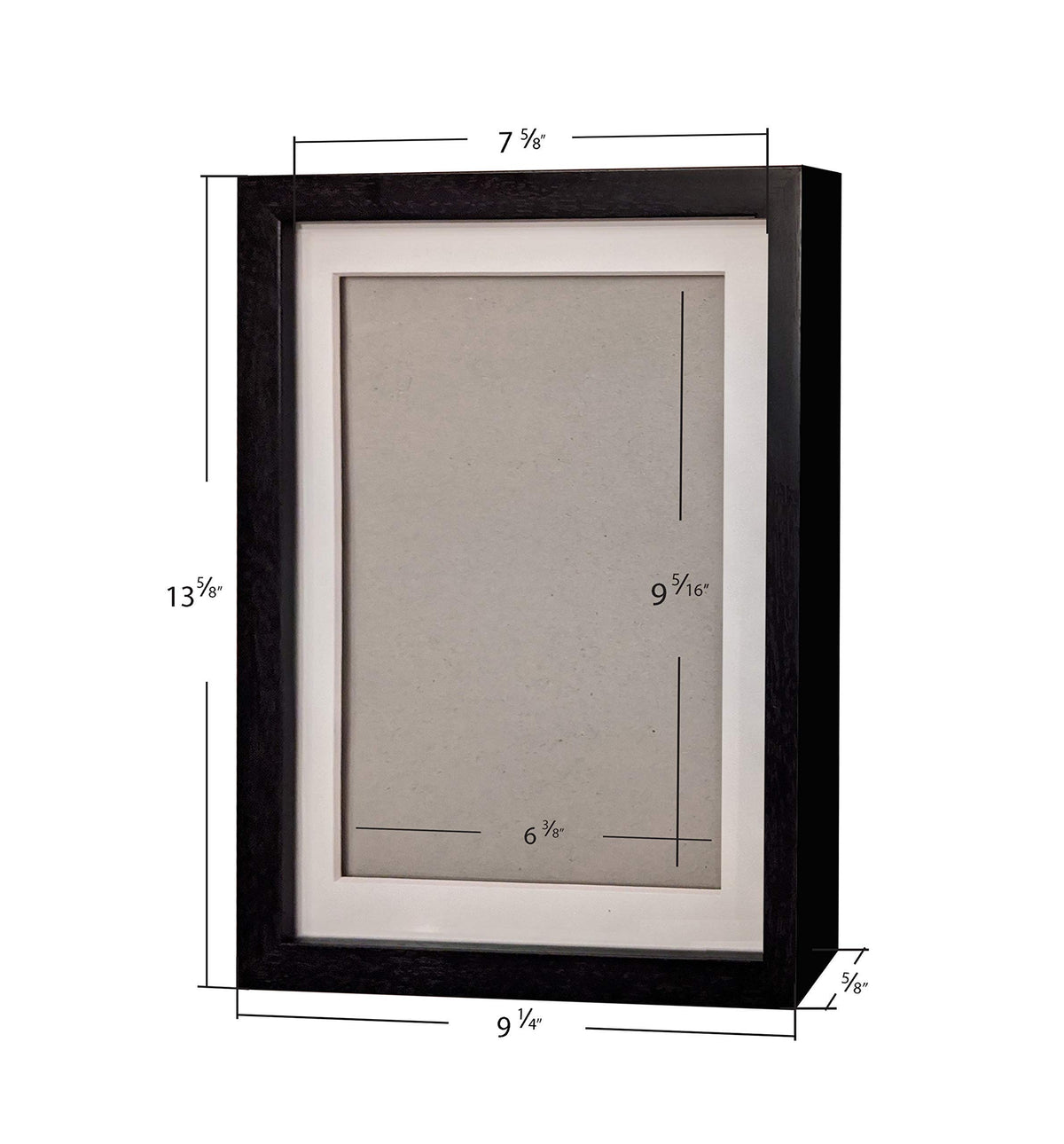 WKG Brands Black Frame with Gray Mat offers versatile styling.