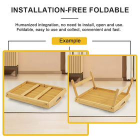 WKWKER bamboo bed tray easy to clean with water and mild soap
