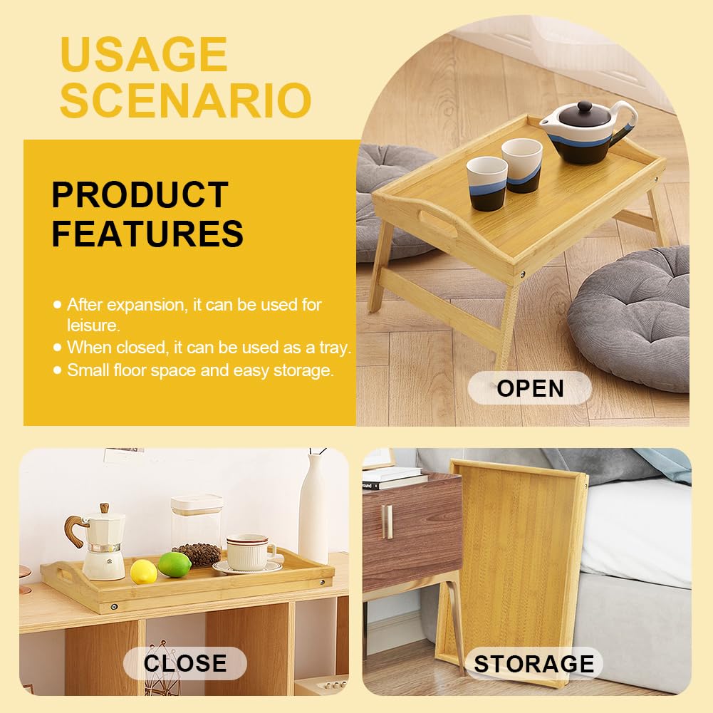 WKWKER bed tray in bed for easy snack and reading setup