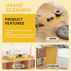 WKWKER bed tray in bed for easy snack and reading setup