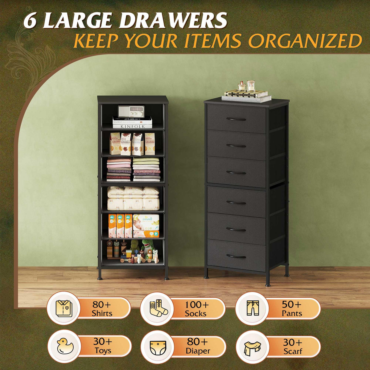 WLIVE anti-tilt wall-mount system adds safety by securing the dresser