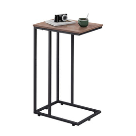 WLIVE C Shaped End Table top view showing a roomy surface for essentials.