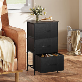 WLIVE charcoal black finish on dresser adds modern touch