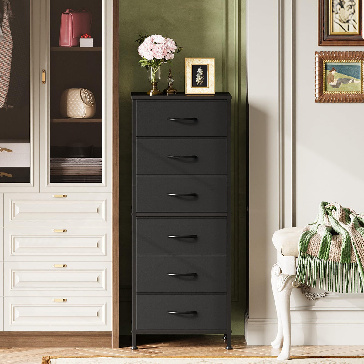 WLIVE detachable fabric drawers enable easy organization and quick access to essentials