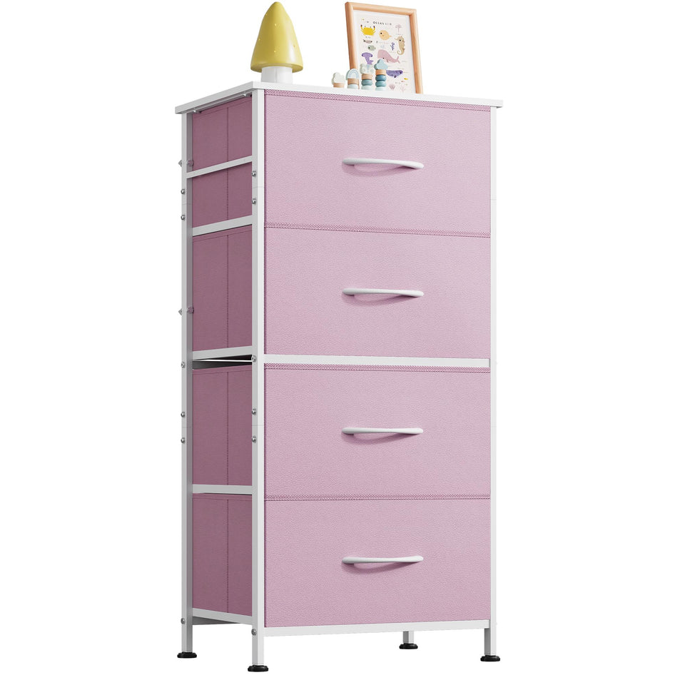 WLIVE dresser with 4 drawers during assembly, showing a sturdy frame.