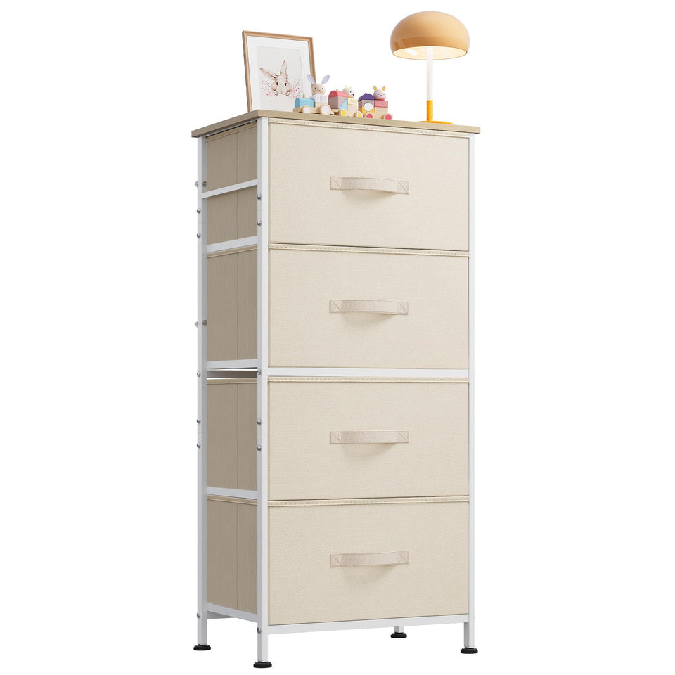 WLIVE dresser with four drawers front view for organized clothing