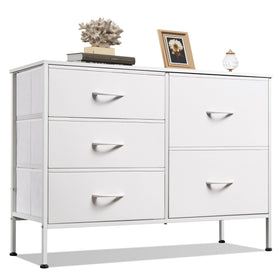 WLIVE dresser front view with five drawers for organized bedroom storage