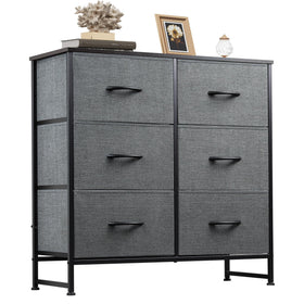 WLIVE dresser with six fabric drawers keeps clothes organized and accessible.