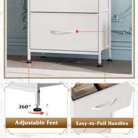 WLIVE dresser adjustable feet protect floors and prevent wobble.