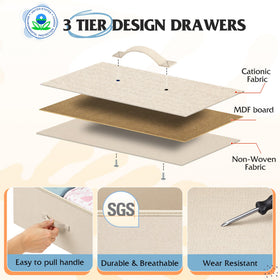 WLIVE dresser back X-frame boosts stability and durability.