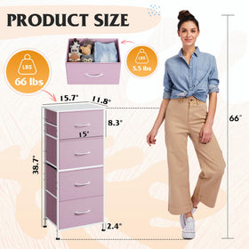 WLIVE dresser bedroom setup showing compact storage against wall.