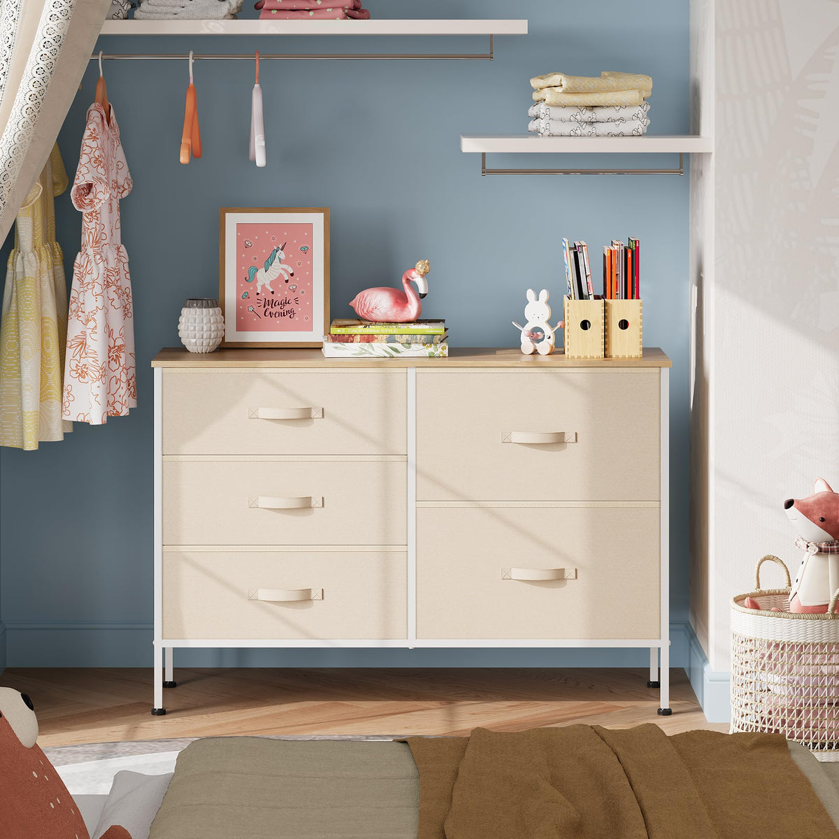 WLIVE dresser cream white durability-focused design for long-term use
