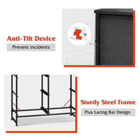 WLIVE dresser shown in a compact bedroom closet setup for space efficiency.