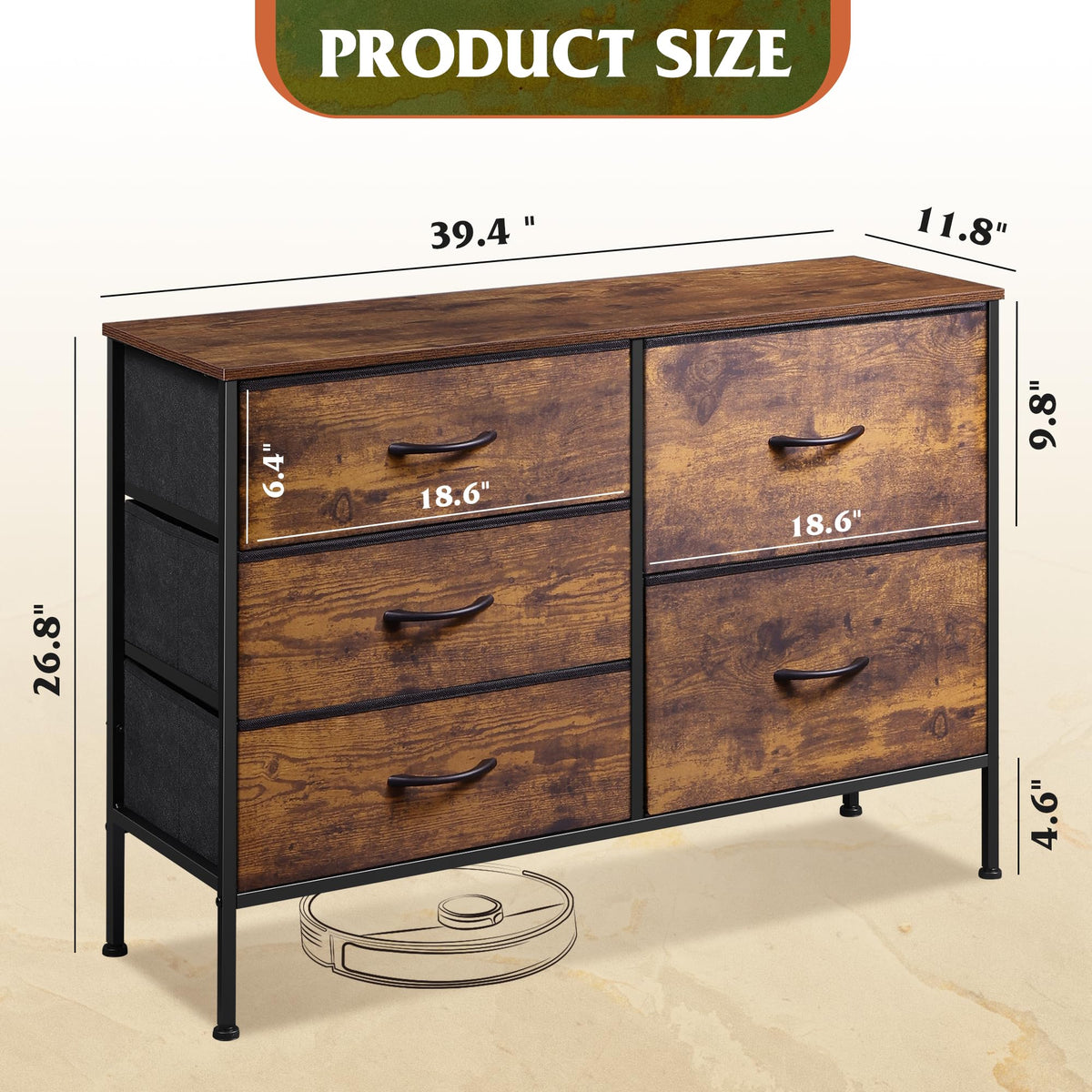 WLIVE dresser uses breathable non-woven fabric to keep contents fresh.