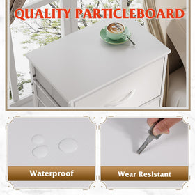 WLIVE dresser removable fabric drawers for easy access and reconfiguration.