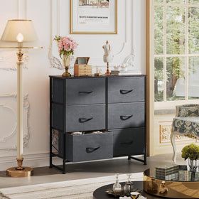 WLIVE dresser steel frame and wood top provide sturdy daily support.