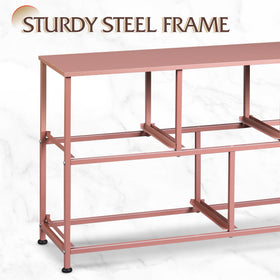 WLIVE dresser used as a compact TV stand for a small television.