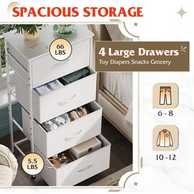 WLIVE dresser wood top offers a solid surface for lamps or decor.