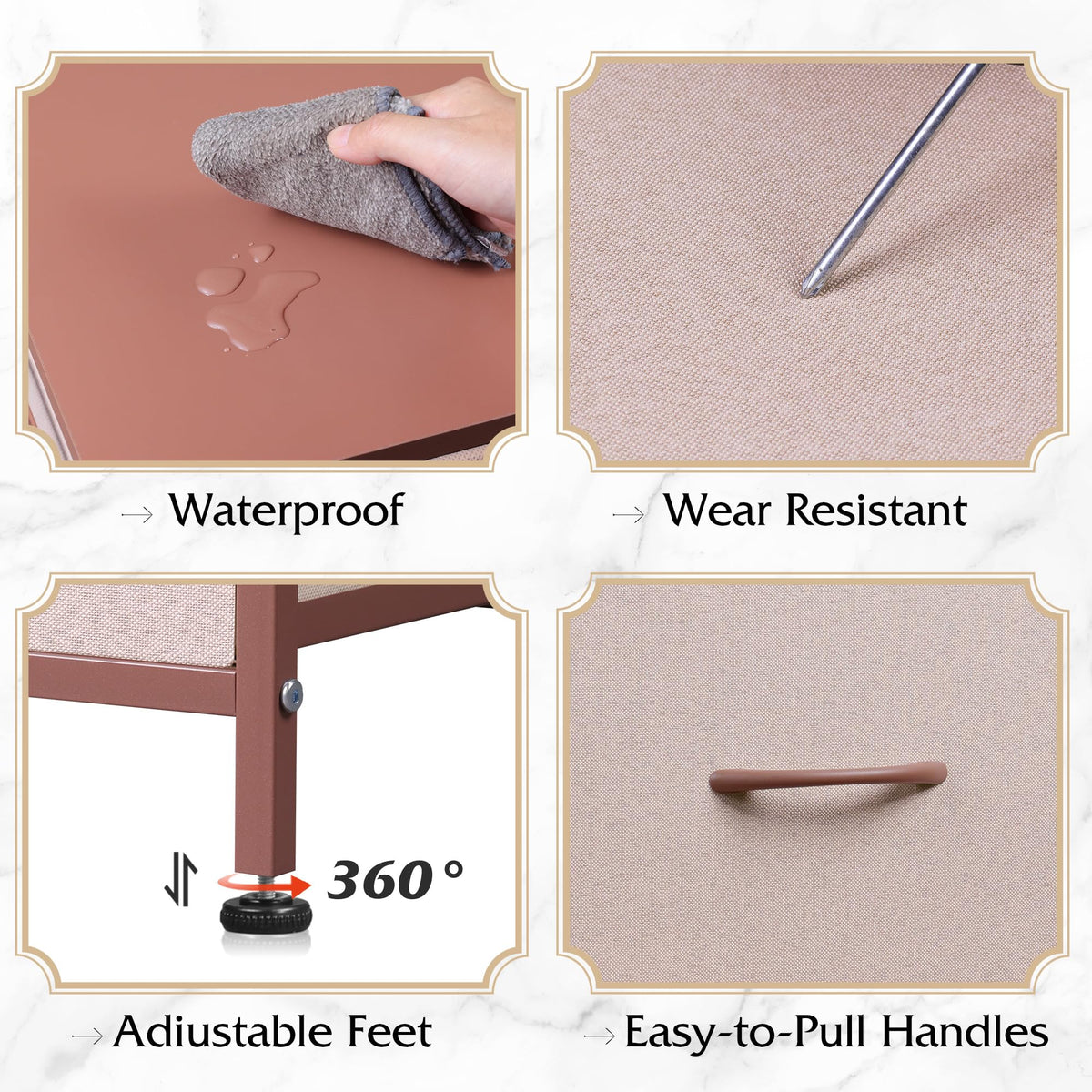 WLIVE easy-assembly dresser ships with hardware for quick setup