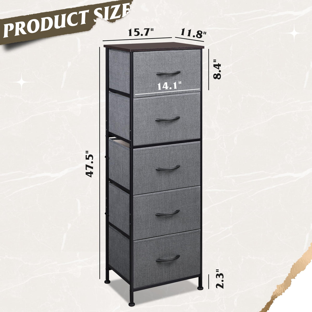 WLIVE assembly-friendly dresser ships with clear, numbered instructions.