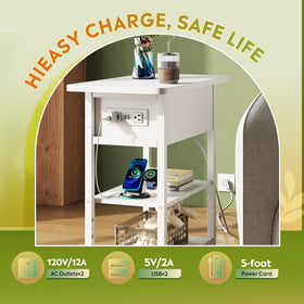 WLIVE end table water-resistant top simplifies cleanup after spills.