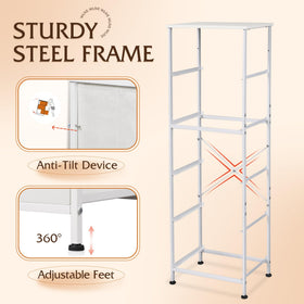 WLIVE dresser adjustable feet protect floors on uneven surfaces