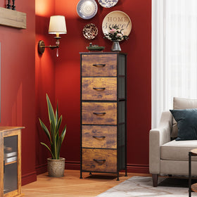 WLIVE fabric dresser back with X-shaped frame enhances stability.