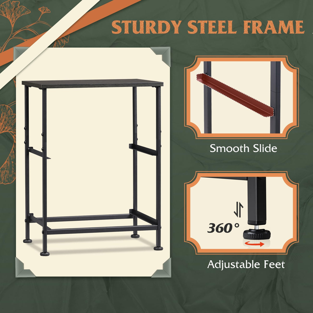 WLIVE Night Stand fits compact spaces like dorms and small bedrooms.