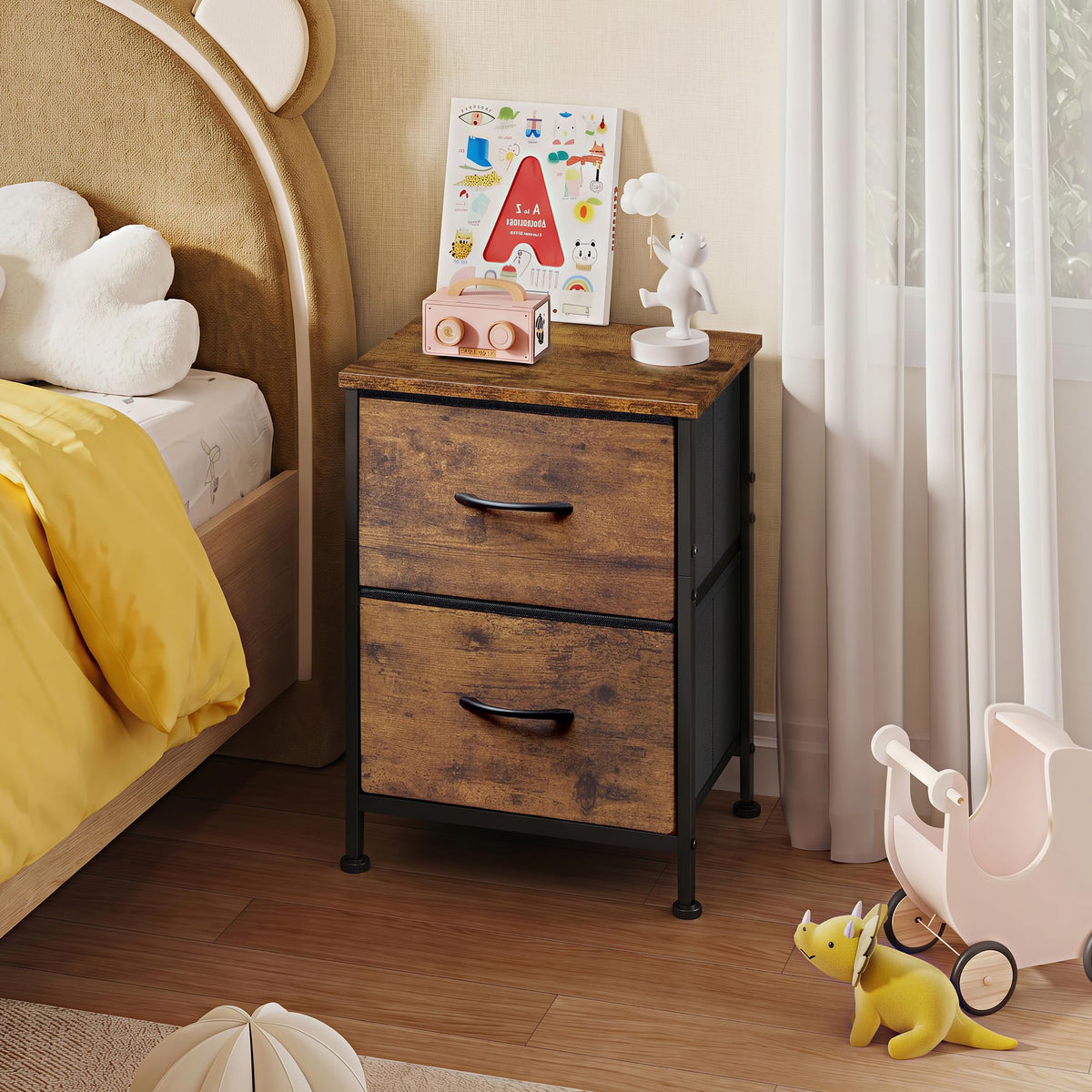 WLIVE night stand bedroom-setup suits small spaces in bedrooms and apartments.