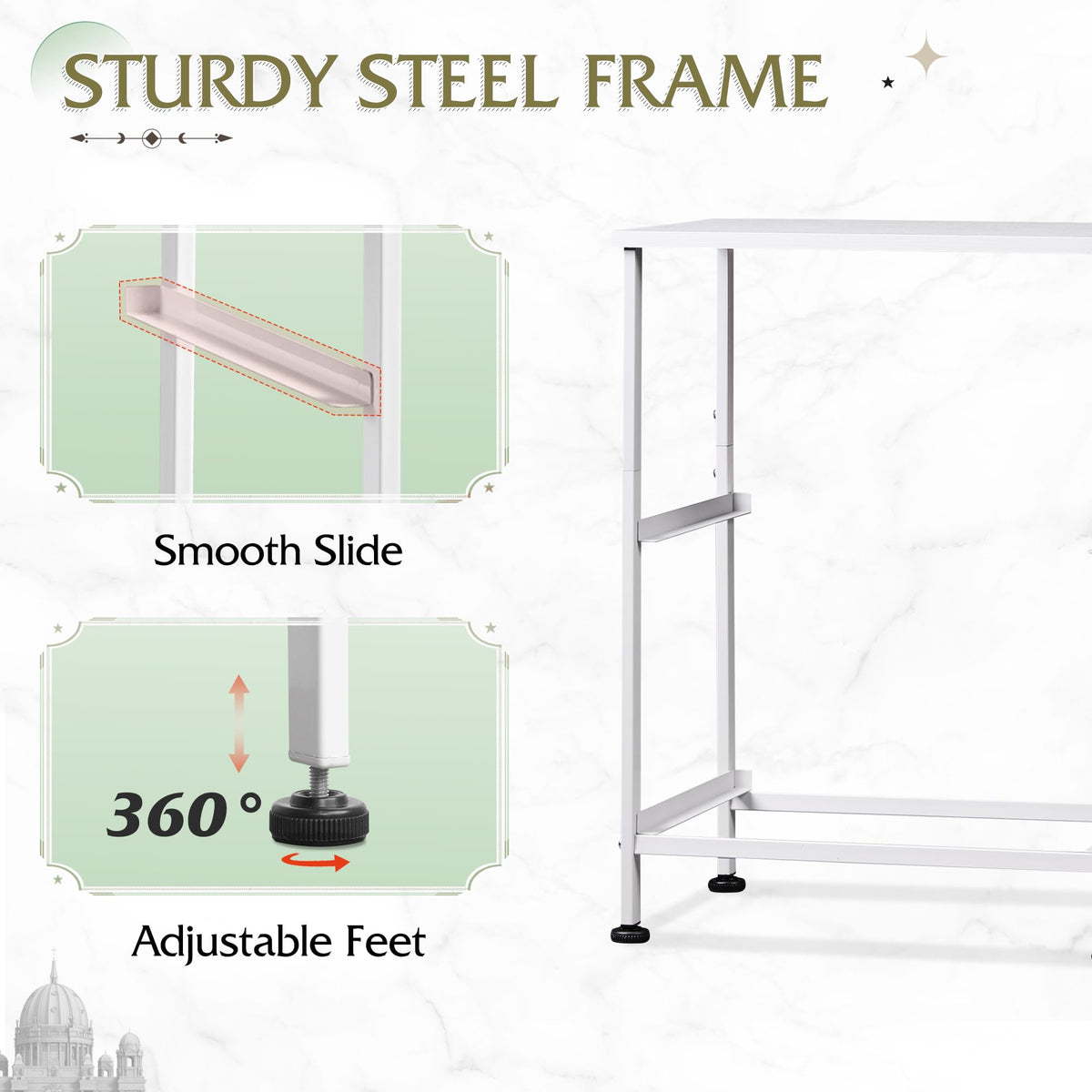 WLIVE night stand with two drawers enhances small space organization.