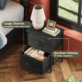 WLIVE Night Stand features a durable metal frame for daily use.