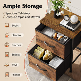 WLIVE night stand metal-frame provides sturdy daily support and stability.