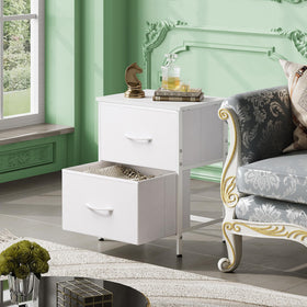 WLIVE night stand with sturdy metal frame supports daily use.