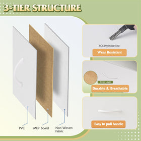 WLIVE nightstand with adjustable feet protects floors from scratches.
