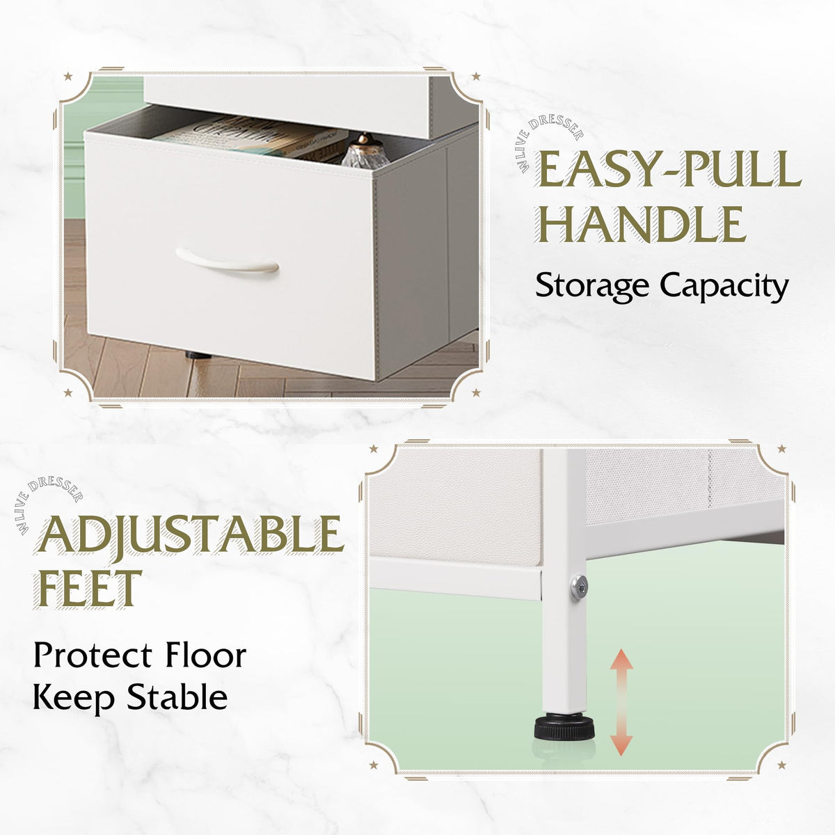 WLIVE nightstand placed in entryway for quick, tidy storage.