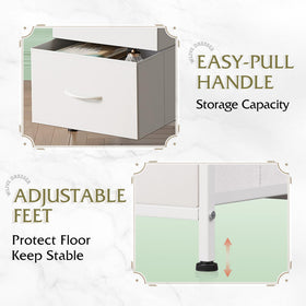 WLIVE nightstand placed in entryway for quick, tidy storage.