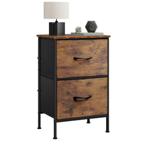 WLIVE night stand with wooden top keeps surfaces tidy and spill resistant.